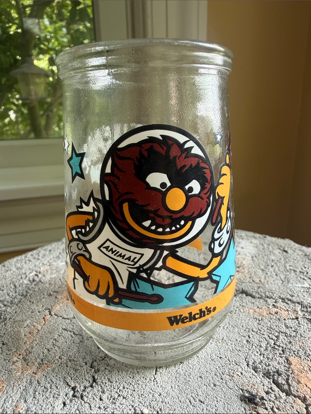Welch's Muppets In Space Animal Collectible vintage antique 1998 glass cup jar